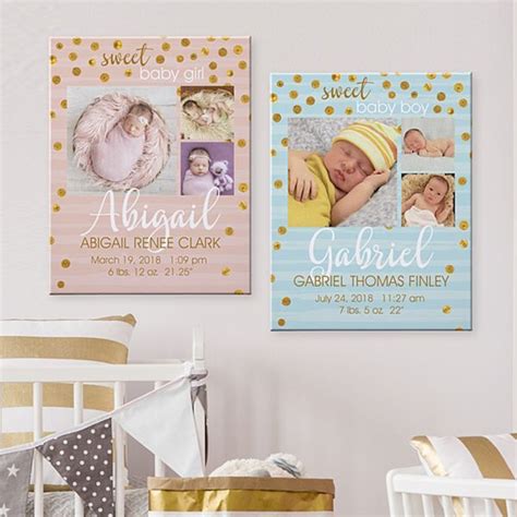 Introducing Our Baby Photo Canvas Photo Canvas Baby Canvas Baby Photos