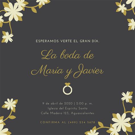Justicia planes Chelín carta de invitacion para boda Modernización