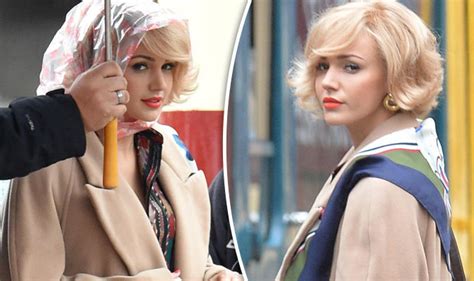 Michelle Keegan Stuns In Blonde Wig On Set Of Tina And Bobby Tv