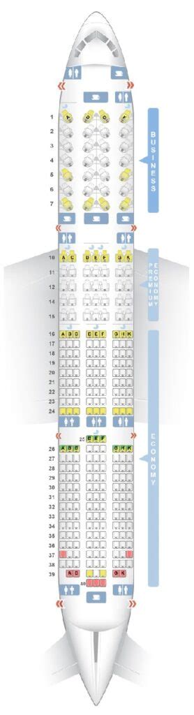Boeing 787 9 Dreamliner Seat Map