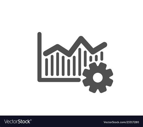 Operational Excellence Icon Cogwheel Sign Vector Image