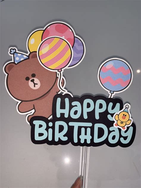 Loading the chords for 'didi & friend friend is a happy bear'. Handmade Personalized Happy Birthday Line Friends Brown ...