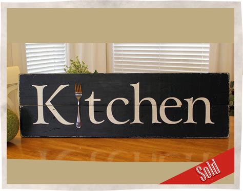 Weathered Kitchen Sign Bumbleberry Cottage Designs