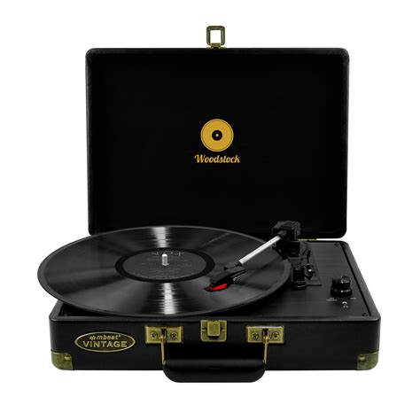 Buy Mbeat Woodstock Black Retro Record Player Online Rockit Record