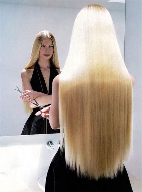 Long Blonde Straight Hair Long Sleek Straight Smooth
