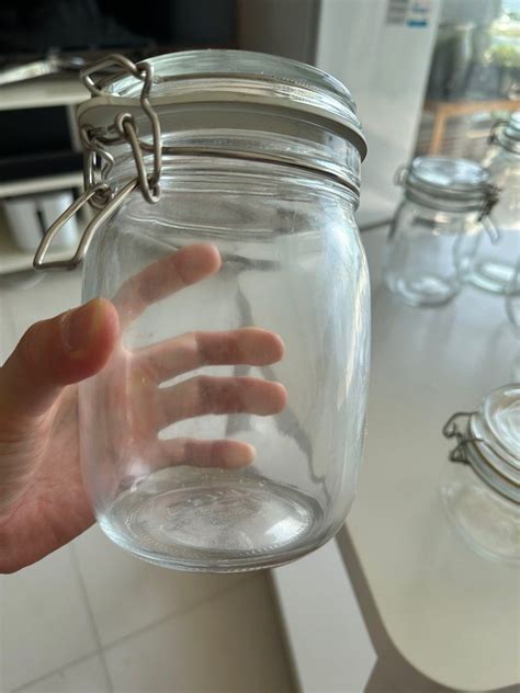 Set Of Ikea Korken Glass Jars Bottles With Lid Airtight Seal