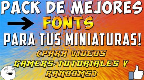 Pack De Fonts Hd Para Tus Miniaturas Edita Como Profesional Youtube