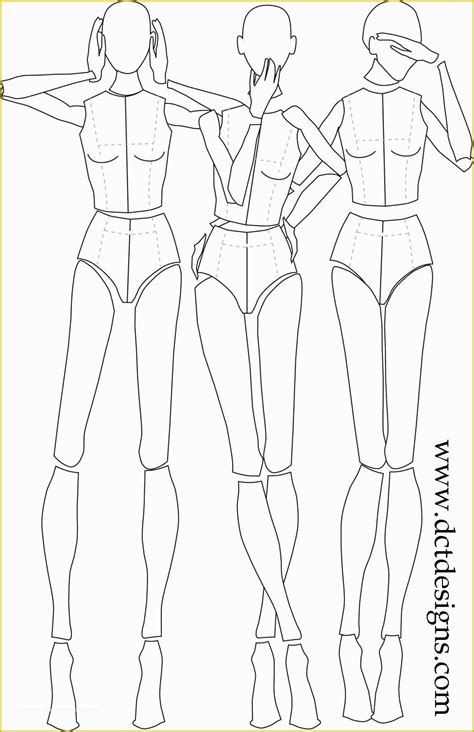 Free Fashion Templates Of The Gallery For Female Fashion Figure