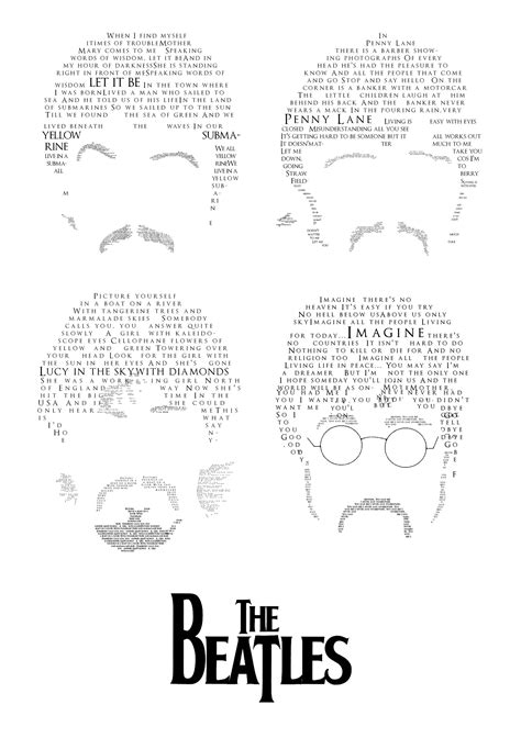 The Beatles Lyric Poster Lyric Poster Beatles Lyrics Photoshop Poster