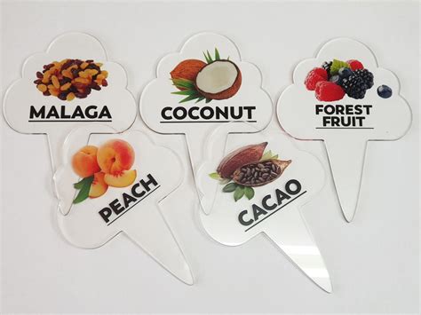 Gelato Flavor Markers, Ice Cream Flavor Signs Labels, Flavor Tags,Gela 