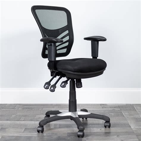 Mid Back Black Mesh Multifunction Ergonomic Office Chair With