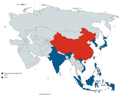 Countries With Territorial Disputes With China R Mapporn