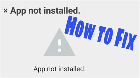 How To Fix App Not Installed Not Installed Problem Solution Youtube