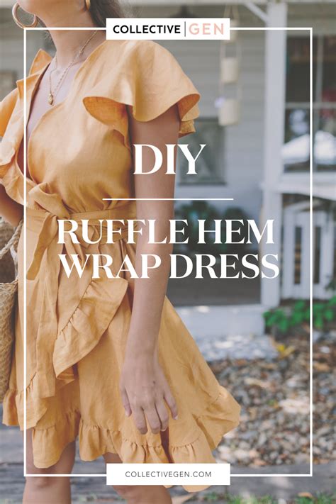 Ruffle Hem Wrap Dress Diy Sewing Clothes Diy Clothing Sewing Dresses