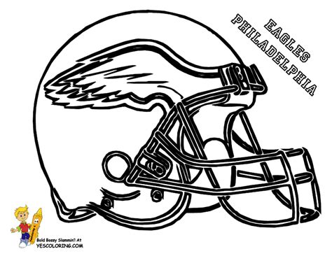 Eagles Helmet Colouring Pages Coloring Home