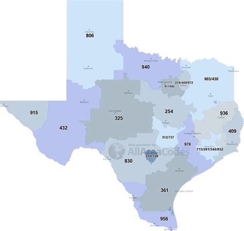 Texas Area Codes Map List And Phone Lookup