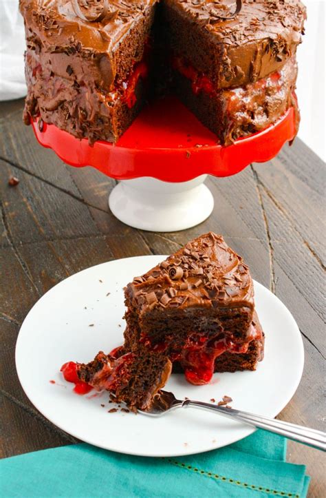 Chocolate Salad Dressing Cake With Cherries And Chocolate Buttercream