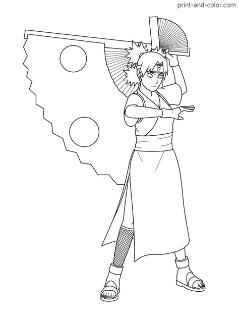Click on the link of your choice (below) to print the template. Naruto coloring pages | Print and Color.com