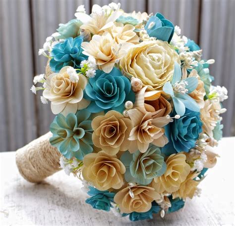 I have become obsessed with balsa wood flowers, or sola wood flowers. Ocean-Themed Wedding: Bouquets and Boutonnieres Made of ...