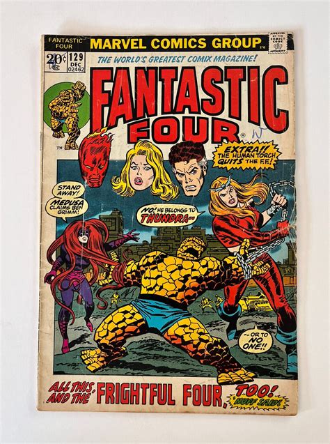 Fantastic Four 129 1972 1st App Of Thundra Medusa Frightful