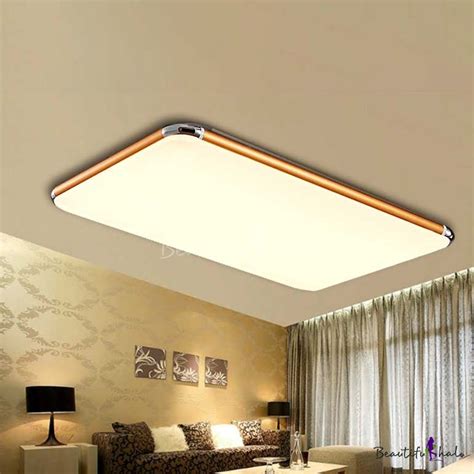 Ultra Thin Rectangle Flush Mount Contemporary Concise Led Ceiling Light