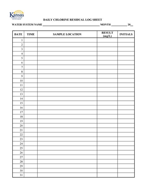 Printable Daily Log Sheets Printable Form Templates And Letter