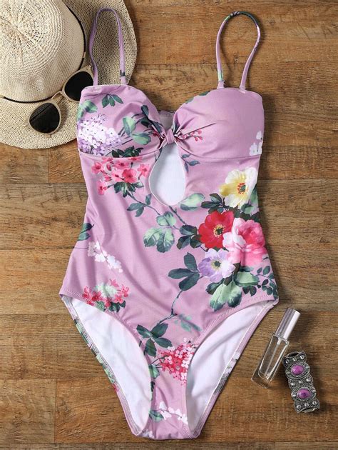 Floral Swimsuit Pink 3e28718510 Size S Floral One Piece Swimsuit