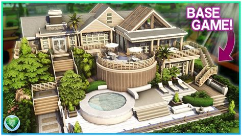 Base Game Modern House No Cc The Sims Speed Build Youtube Photos