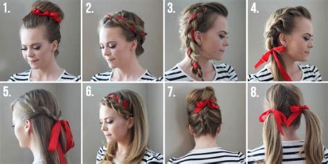 Ribbon Hairstyles How To Diy Cute Braided Bun With Ribbon Hairstyle The Post Will Offer You