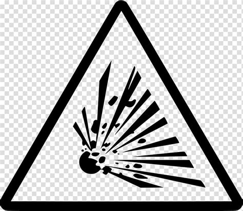 Hazard Explosive Material Warning Sign Explosion Explosion Transparent