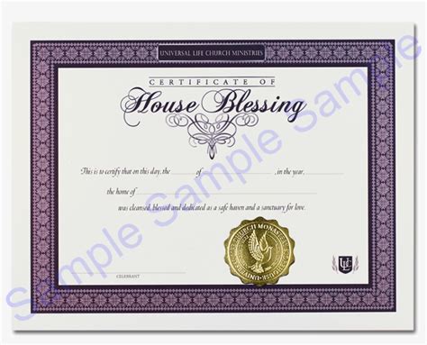 Home Blessing Certificate Certificate Of House Blessing 1000x750