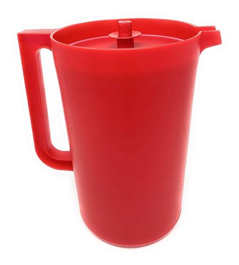Buy Tupperware Classic 1 Gallon RED Pitcher With Push Button Seal