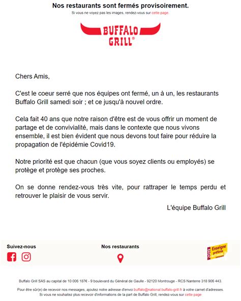 Emailing Coronavirus  Continuité de service  25 exemples  CustUp