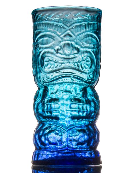 O G Blue Lagoon Glass Tiki Mug Pot Pourri