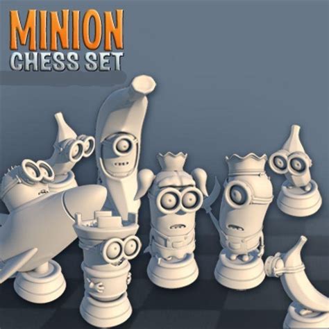 Minion Chess Set 3d Print Stl Files 3d Kiee Shop