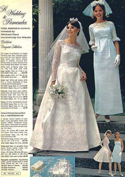 Wedding By Montgomery Ward Michael Paul Designed Gowns 1966 Bridal Gowns Vintage Wedding