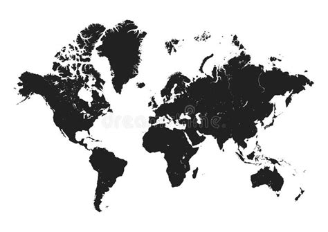 Vector World Map Illustration Global Stock Vector Illustration Of