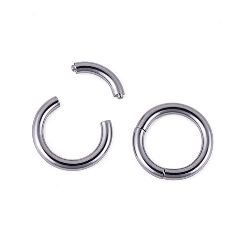 Pair Of Stainless Steel Seamless Segment Rings 18 Thru 6 Gauge Ebay