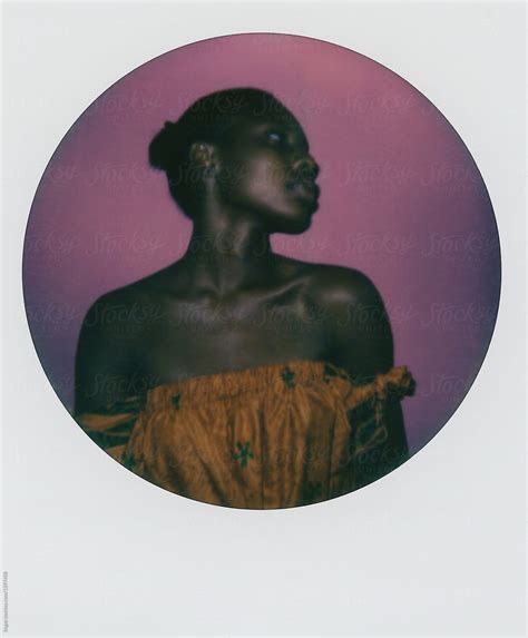 Polaroid Of A Beautiful Black Woman Del Colaborador De Stocksy Kkgas