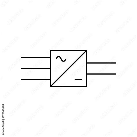 Three Phase Rectifier Symbol In Electronics Stock Vector Adobe Stock