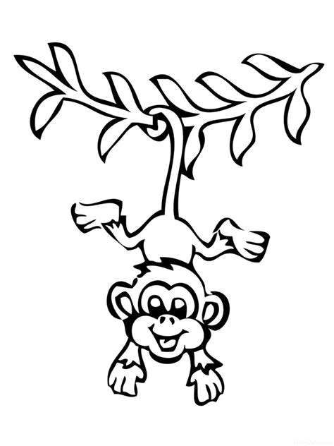 Monkey Coloring Pages Download And Print Monkey Coloring