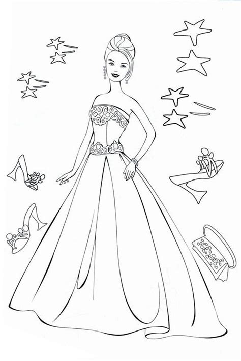 fashion model mix match  latest model  wedding dress coloring page coloring sky barbie
