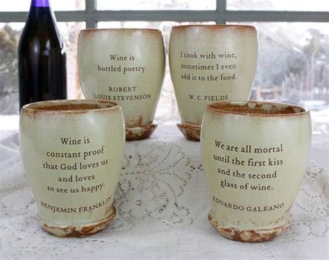 Set Of Handmade Quoted Wine Cups Etsy Wine Set Cup Wine