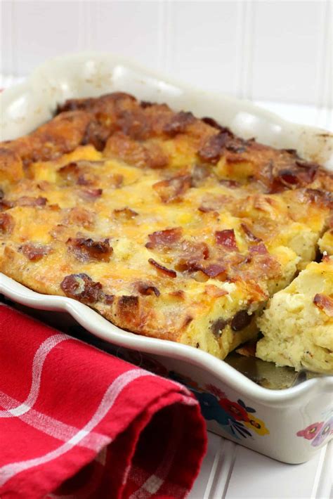 Easy Low Carb Breakfast Casserole With Eggs Bacon Cheese And Sausage