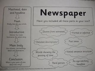 newspaper article  grade    school writing activity newspaper article