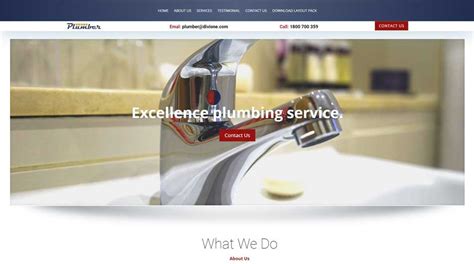 Plumber Layout Pack Divi One Page Website