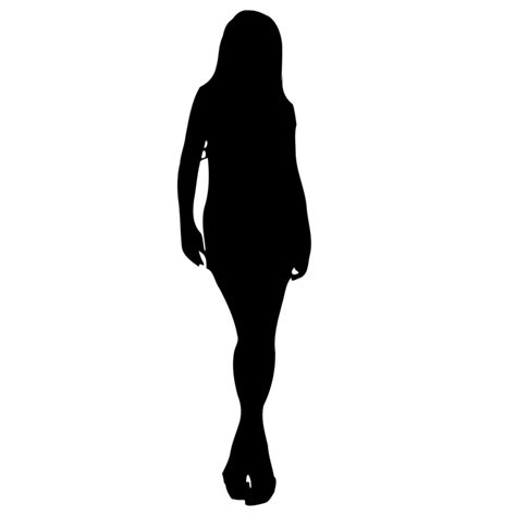 500x500 silhouette of a female person public domain vectors. Standing,Shoulder,Human Leg PNG Clipart - Royalty Free SVG ...