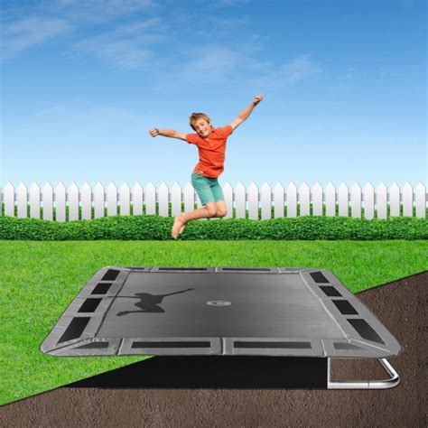 Don't remove the soil because you will need it later. 14ft x 10ft Capital Play Rectangular In-Ground Trampoline ...
