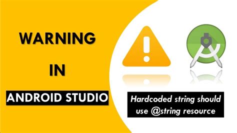 Hardcoded String Should Use String Resource Warning For Edittext