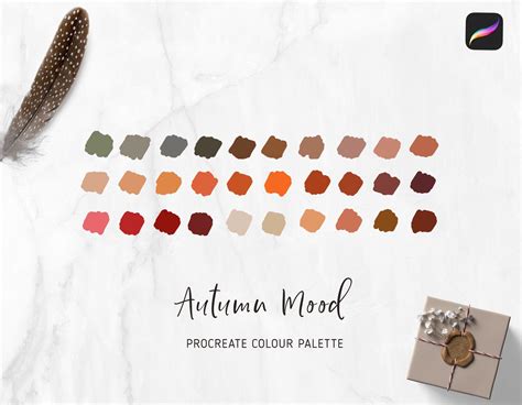 Procreate Autumn Color Palette Perfect Autumn Mood Colours Etsy Paint